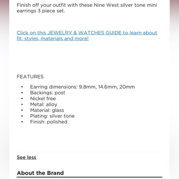 Nine West mini earring set - Picture 4 of 5